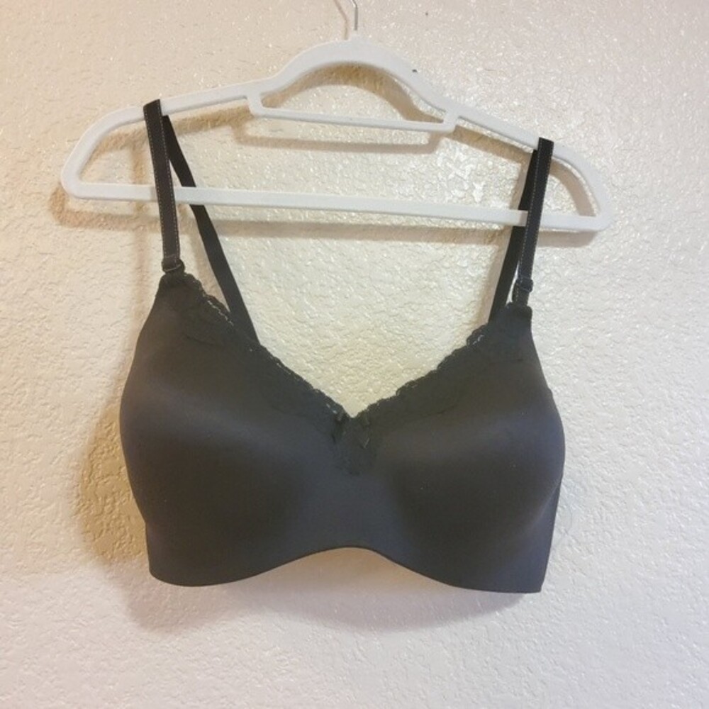 Maidenform Comfort Devotion T-Shirt Wireless Demi Bra 40D Black New